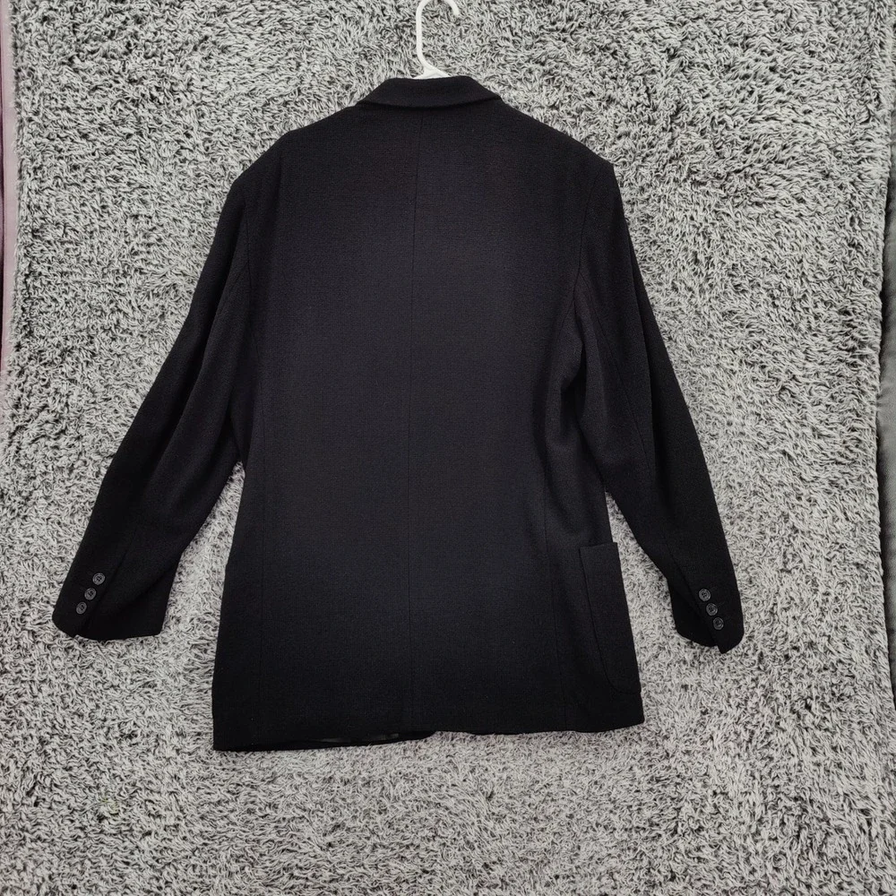 Le Collezioni Mens Dark Academia Old Money Wool Blazer L Jacket Black Italian
